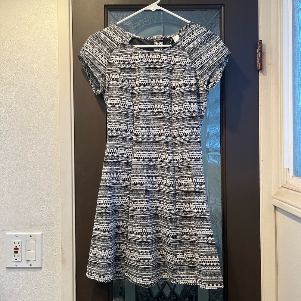 Striped Black and White Dress